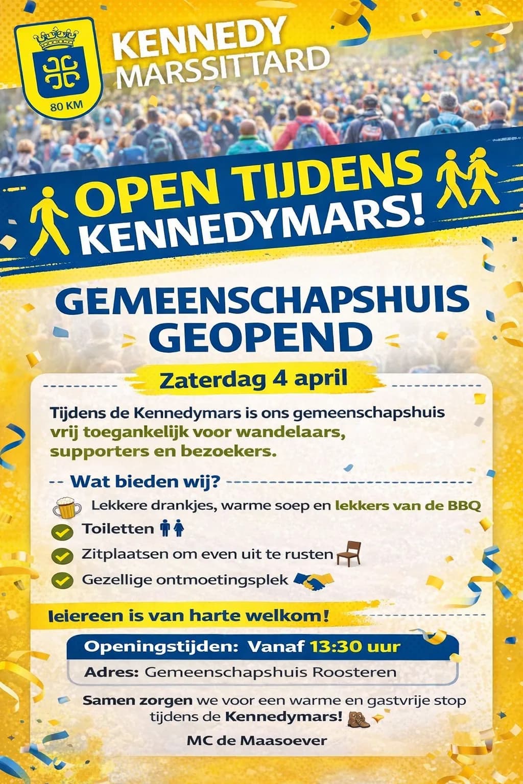 Gemeenschapshuis Roosteren tijdens Kennedymars.png